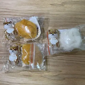 강아지 캐릭터 봉제 인형 캡슐 토이 4개 세트