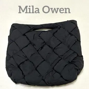 새상품급 Mila Owen 토트 핸드백 퀼팅 블랙 B4