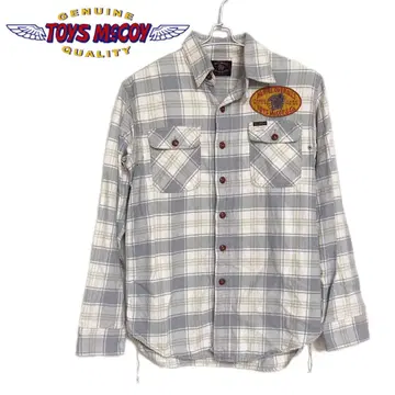 TOYS McCOY 체크 무늬 플란넬 셔츠 와펜
