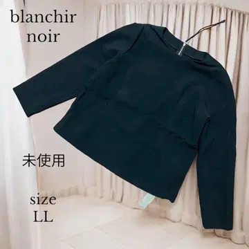 미사용 [ blanchir noir ] 백지퍼 티셔츠 LL 블랙