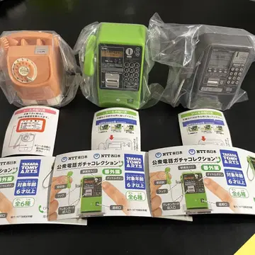 NTT동일본 NTT서일본 공중전화 가챠 컬렉션 안즈 그린 블랙 3종
