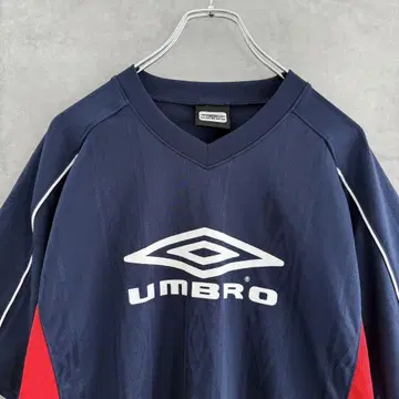 00s UMBRO 엄브로 T셔츠 M-L 네이비 x 레드