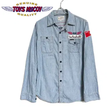TOYS McCOY 토이즈 맥코이 긴팔 워크 셔츠 히코리 스트라이프