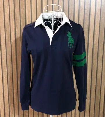 폴로 랄프 로렌 긴팔 피케 셔츠 빅 포니 네이비