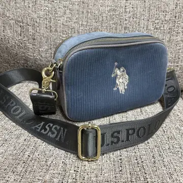 폴로 U.S. POLO ASSN. 네이비 블루 그레이 숄더백