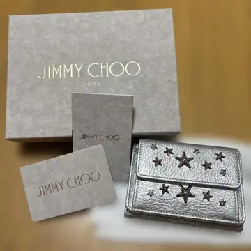 미사용 새상품 JIMMY CHOO 실버 3단 폴더형 지갑
