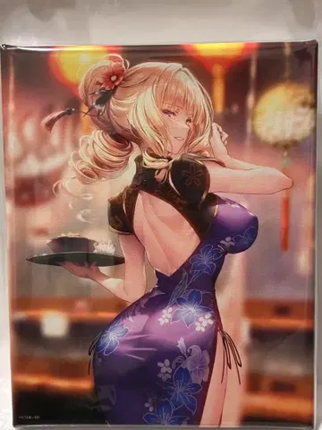 수줍은 차이나 콜라보 카페 한정판 캔버스 아트 카네도 에이레이나