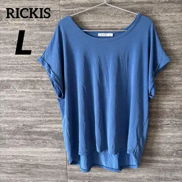 RICKIS 드롭 숄더 반팔 티셔츠 블루 T셔츠 새상품급 빅 사이즈
