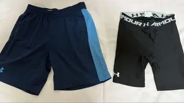 언더 아머 네이비 숏팬츠 스패츠