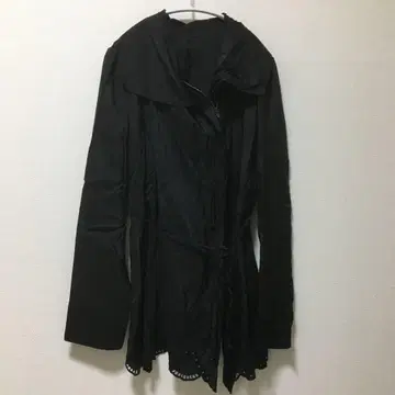 미사용 BASILE28 실크 꽃무늬 자수 셔츠 블라우스 겉옷 블랙