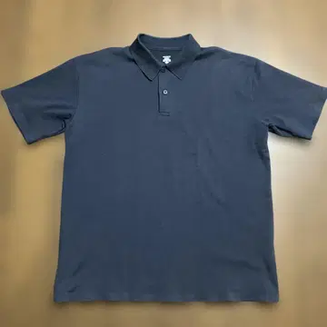 DESCENTE 네이비 피케 셔츠 반팔