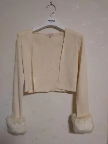 TOCCA 아이보리 퍼 가디건 XS