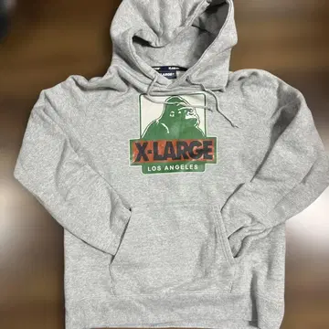 X-LARGE 그레이 후드티 남성용 M