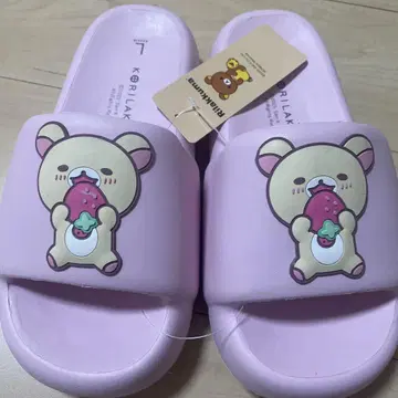 리락쿠마 통굽 샌들 코리락쿠마 디자인 핑크 L