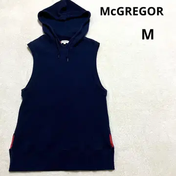 [ McGREGOR ] 네이비 후드 부착 슬리브리스