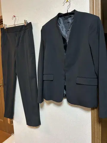 GU 노카라 자켓 테이퍼드 팬츠 셋업 M
