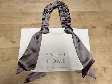 SNIDEL HOME 오가닉 캠퍼스 토트 Big 핑크 베이지