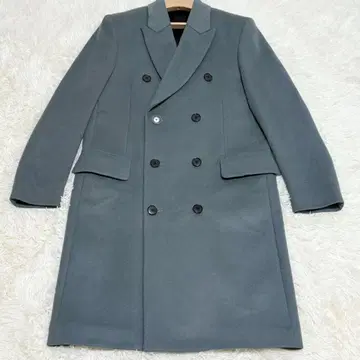 컨디션 최상 폴스미스 더블 체스터 울 코트 모스 블루 L 사이즈