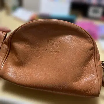 IL BISONTE 브라운 가죽 숄더백