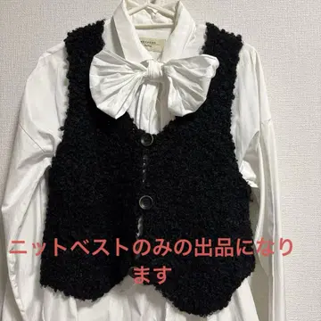 PINORE BLACK 니트 베스트