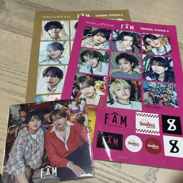 타임리스 FAM 스티커 트레이딩 카드 3종 세트 A