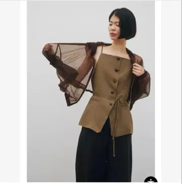 [새상품] 오간자 후드 부착 자켓 이번 시즌