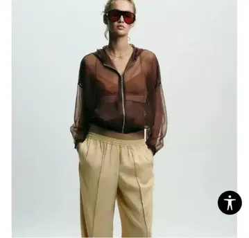 [새상품] 오간자 후드 부착 자켓 이번 시즌