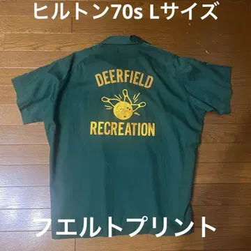 힐튼 볼링 셔츠 70s L 사이즈 빈티지