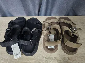 GU 메탈 버클 샌들 28.0cm 2색 세트
