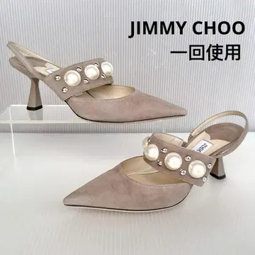 지미추 펄 스터드 뮬 힐펌프스 슬링백 36