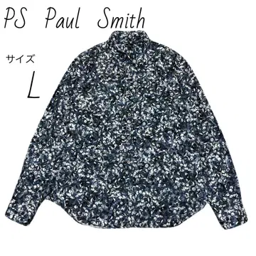 폴스미스 Paul Smith 올 패턴 긴팔 셔츠 사이즈 L 블루 계열