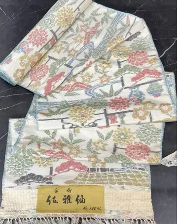 수직 견직물 사아쓰무기 기샤쿠 순수 실크 옷감