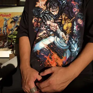 BERSERK 베르세르크 T셔츠 XL 블랙 Black