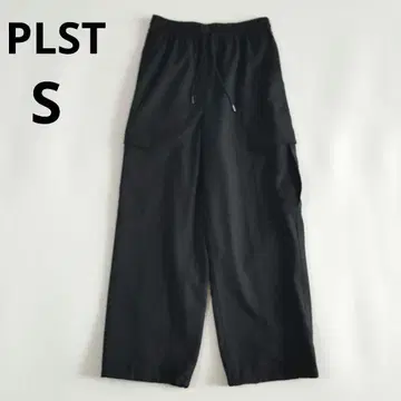 23SS 새상품급 플라스테 울 블렌드 파라슈트 카고 팬츠 블랙 S