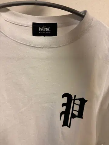 PHATRNK 화이트 롱 슬리브 T셔츠