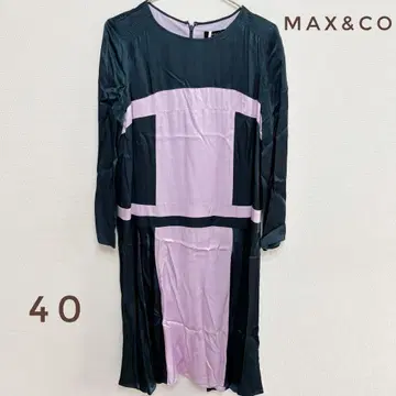 택 포함 새상품 [ MAX&CO ] 배색 원피스 40