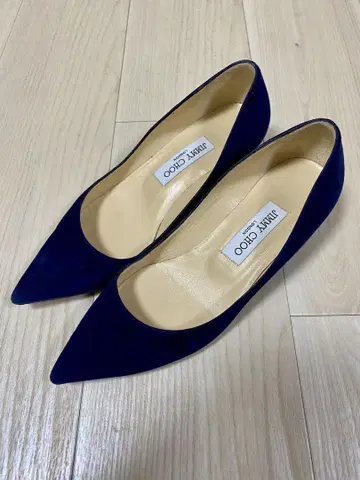 JIMMY CHOO 네이비 스웨이드 펌프스 36 1/2