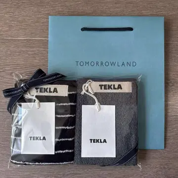 즉시 구매 가능 인기 TEKLA 핸드 타월 블랙 스트라이프, 차콜 그레이