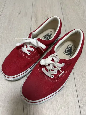 VANS ERA 에라 레드 로우컷 25cm