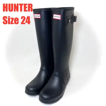 미사용급 HUNTER 헌터 블랙 레인슈즈 장화 버클