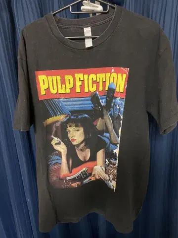 PULP FICTION 영화 T셔츠 블랙 구제 의류