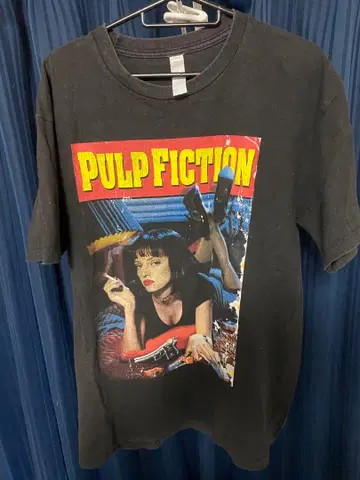 PULP FICTION 영화 T셔츠 블랙 구제 의류