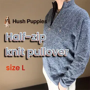 Hush Puppies 하프 집 니트 풀오버 L 사이즈