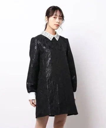 sisterjane 자카드 미니 드레스
