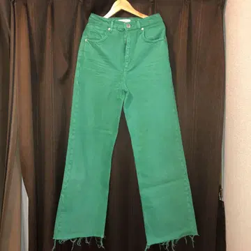 ZARA 그린 데님 팬츠