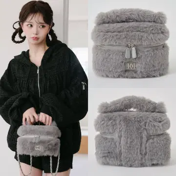 다리치 인조 모피 숄더 미니 백