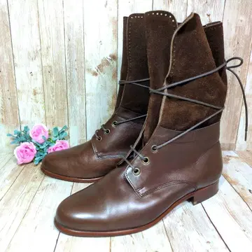 [ KID'S by KITAMURA ] 가죽&스웨이드 절개 부츠 24cm