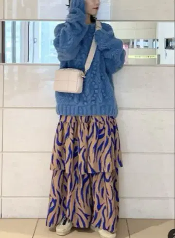 로즈버드 제브라 패턴 스커트