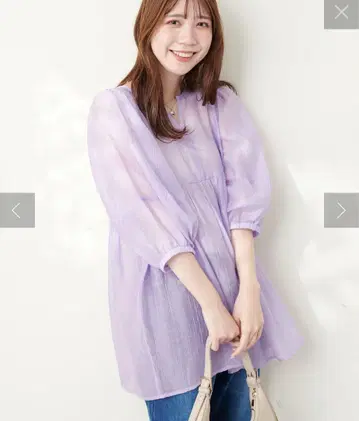 naturalcouture 내추럴 꾸뛰르 시어 볼륨 소매 튜닉