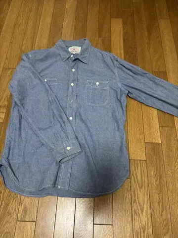 AVIREX U.S.A. 데님 블루 긴팔 셔츠 XL